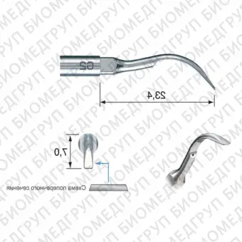 G2  насадка к скейлерам Varios для удаления зубного камня для NSK/Satelec