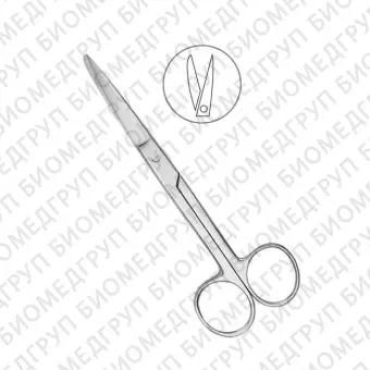 Ножницы хирургические, острый/тупой, 145 мм