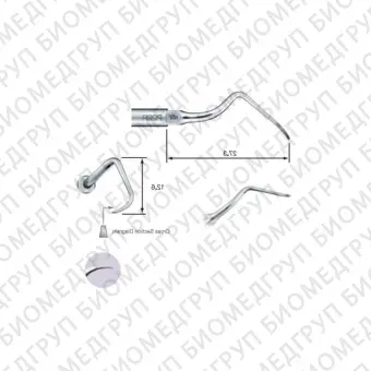 P26R  пародонтологическая насадка к скалерам Varios, с правосторонним изгибом 1 шт.