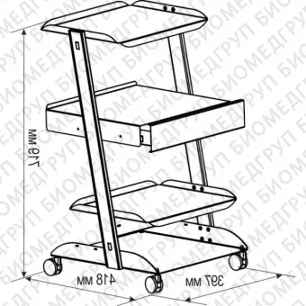 СПП 1.1  столик подкатной приборный мобильный
